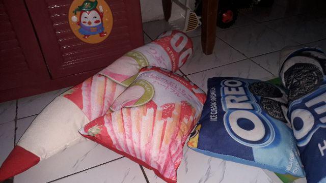 Set Snack Bantal Guling Pensil Bahan Polimicro Motif Pocky