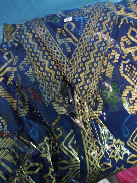 Sarimbit/ Couple Batik Rok N Blus Span Pendek Wanita Narita Prodo Biru