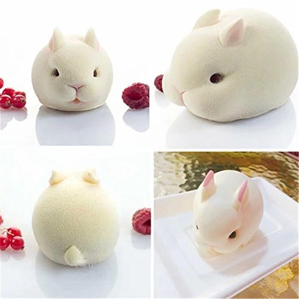 R-flower Candle Mold 3D Lucu Membuat Lilin Coklat Easter Bunny Mousse Cake Fondant Moulds