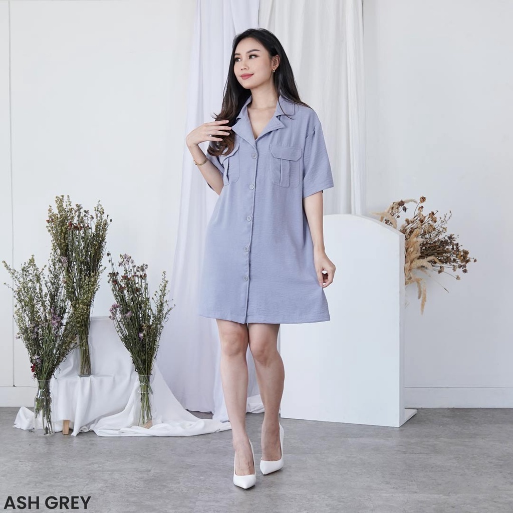 Show Stopper Shirt Dress Wanita Casual Party