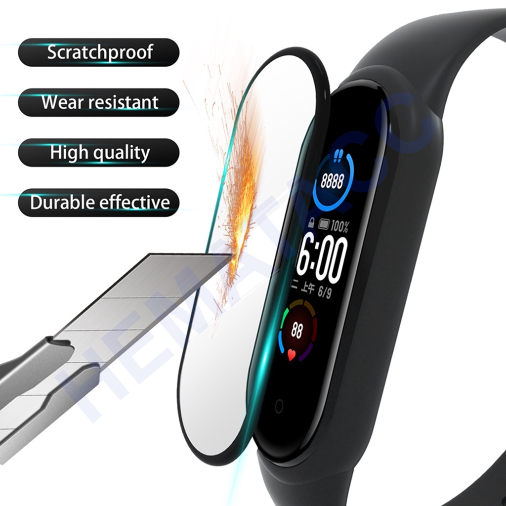 Anti Gores Xiaomi Mi Band 7 6 5 4 Curved 3D &amp; 2D Hydrogel Screen Protector