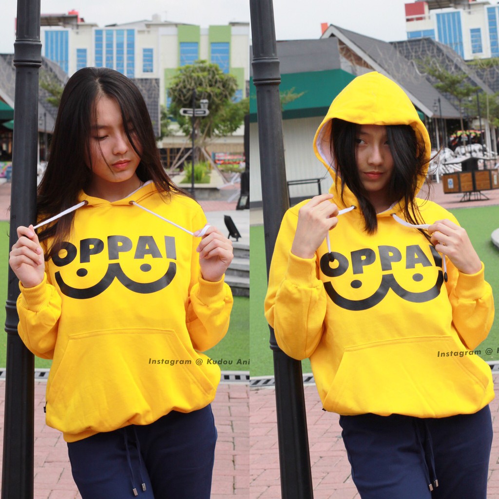 Hoodie Oppai Saitama One Punch Man OPM Fleece