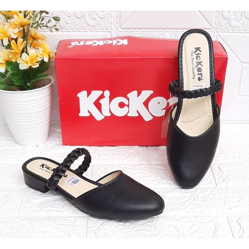 SENDAL KICKERS SLOP WANITA WEDGES TALI KEPANG BEST SELLER