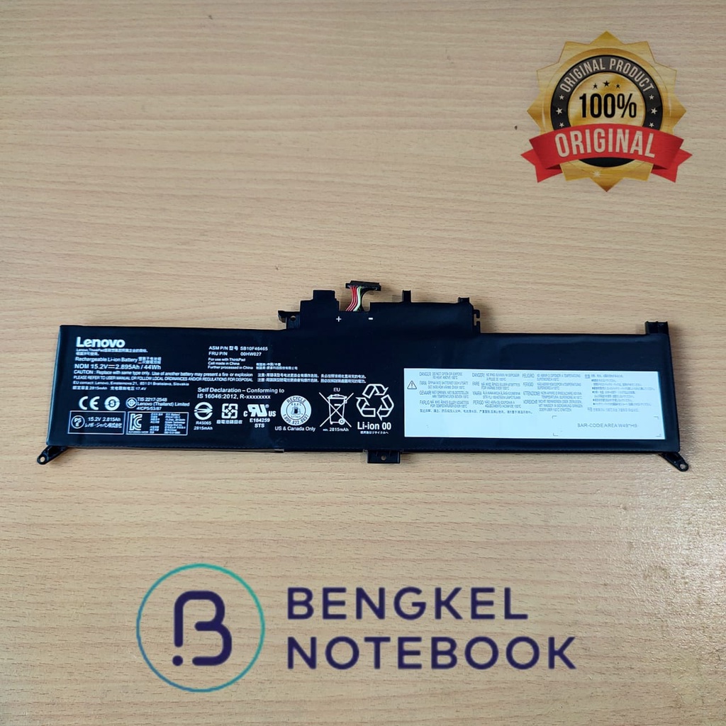 Baterai Lenovo ThinkPad Yoga 260 X260 370 X380 01AV432 01AV433 01AV434 00HW026 00HW027 SB10F46465