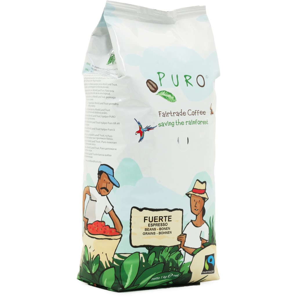 

Puro Coffee Fairtrade Fuerte Blend/ Kopi Arabika& Robusta Blend 250g - Whole Beans