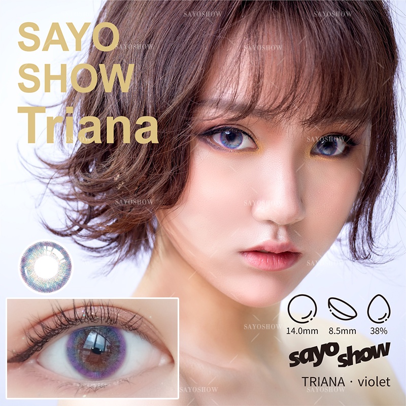 SAYOSHOW 1PCS / SEBELAH  - Softlens TRIANA Normal, Minus 1.00 S/D 8.00 (14 mm)