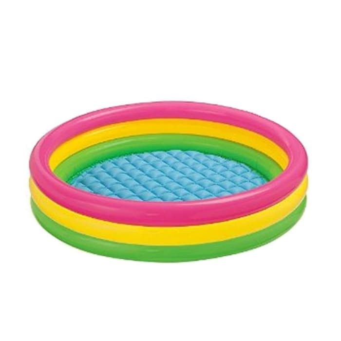 INTEX 57412 Kolam Renang pelangi Kolam Anak / Kolam Karet ( 114 x 25 cm )