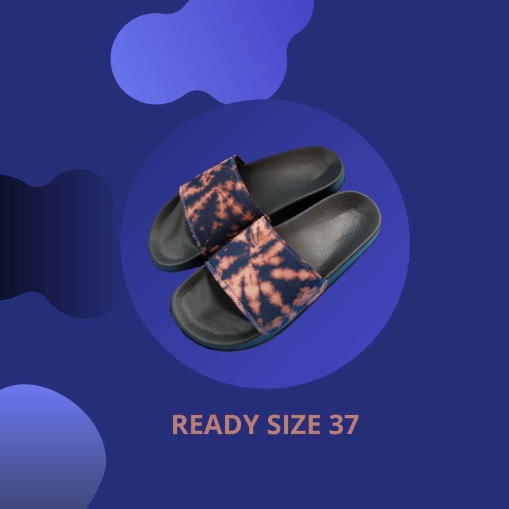 SANDAL SLIDE PRIA TIE DYE / SANDAL SANTAI / SENDAL SLOP COWOK MOTIF TIE DYE / SANDAL RUMAH CASUAL