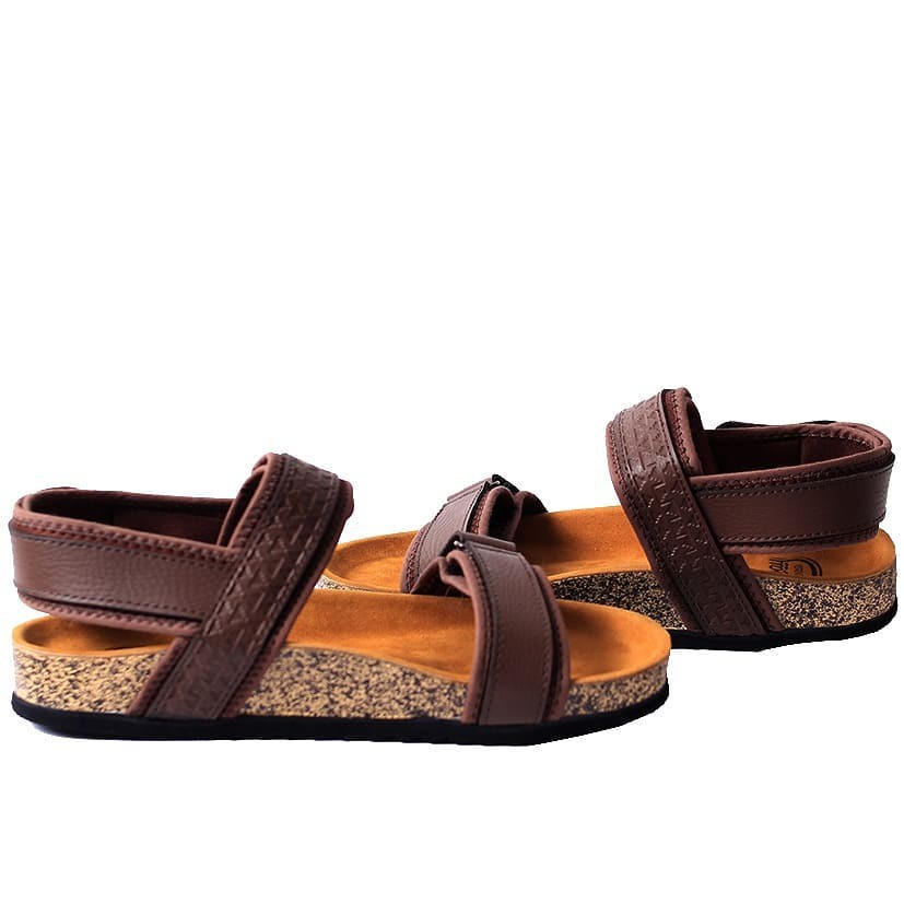 SANDAL PRIA WANITA TAPIS - KAWAY EMBO TAPS BROWN