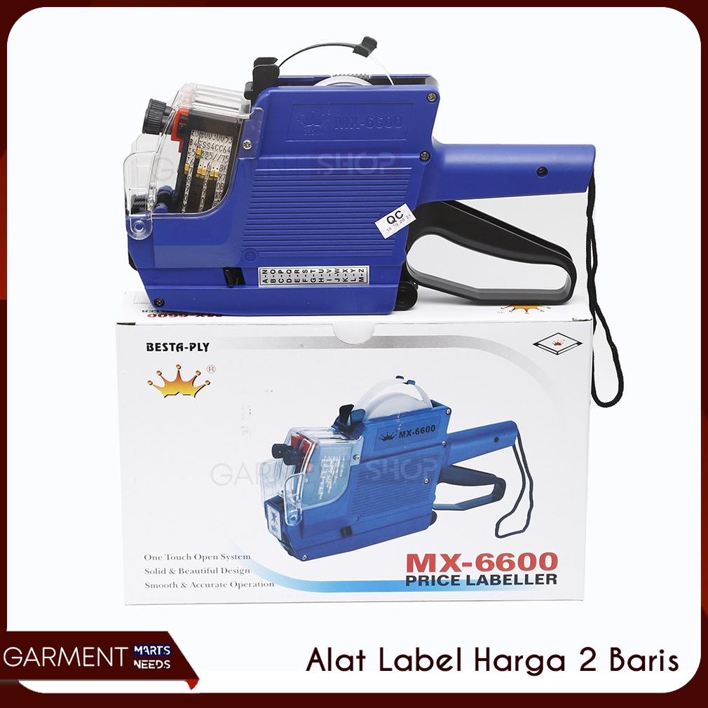 

PROMO!!! Alat Label Harga 2 Baris 10 Digit Cetak Stiker Expired Huruf Angka MX 6600 Labeller Tool