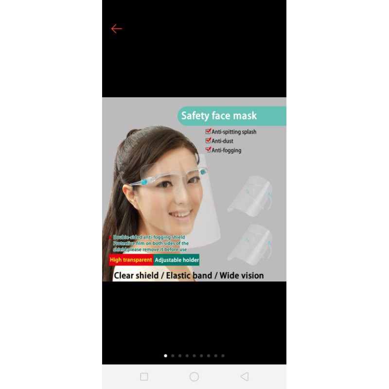 pelindung wajah (face Shield)