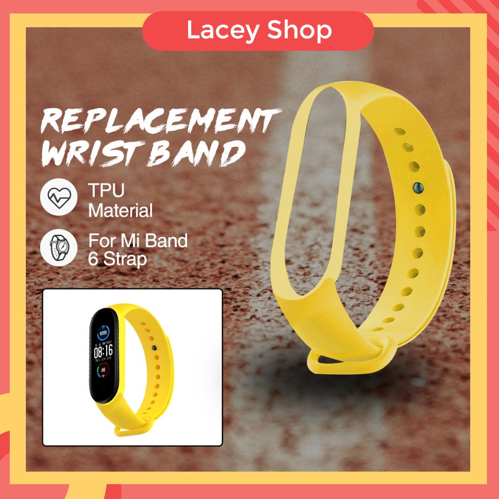 Tali Strap Pengganti Rubber Jam Tangan Xiaomi Mi Band 6 5