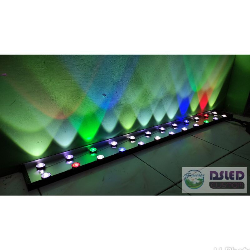 Lampu aquascape led hpl 24 watt diy ukuran 70cm, 80cm, 90cm, 100cm ditambah lensa