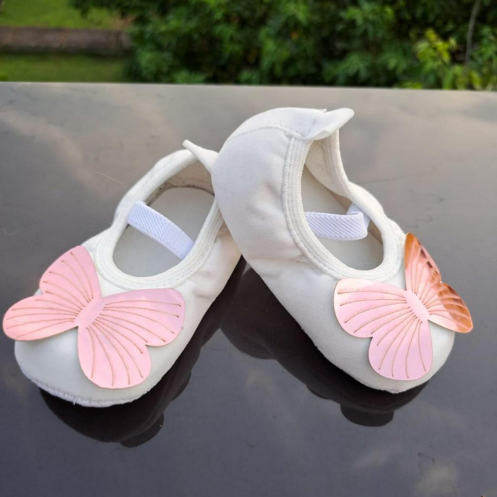 VINANDOZ PRP10 Sepatu baby bayi prewalker 1_12 bulan motif Pita Kupu kupu bahan bulu lembut