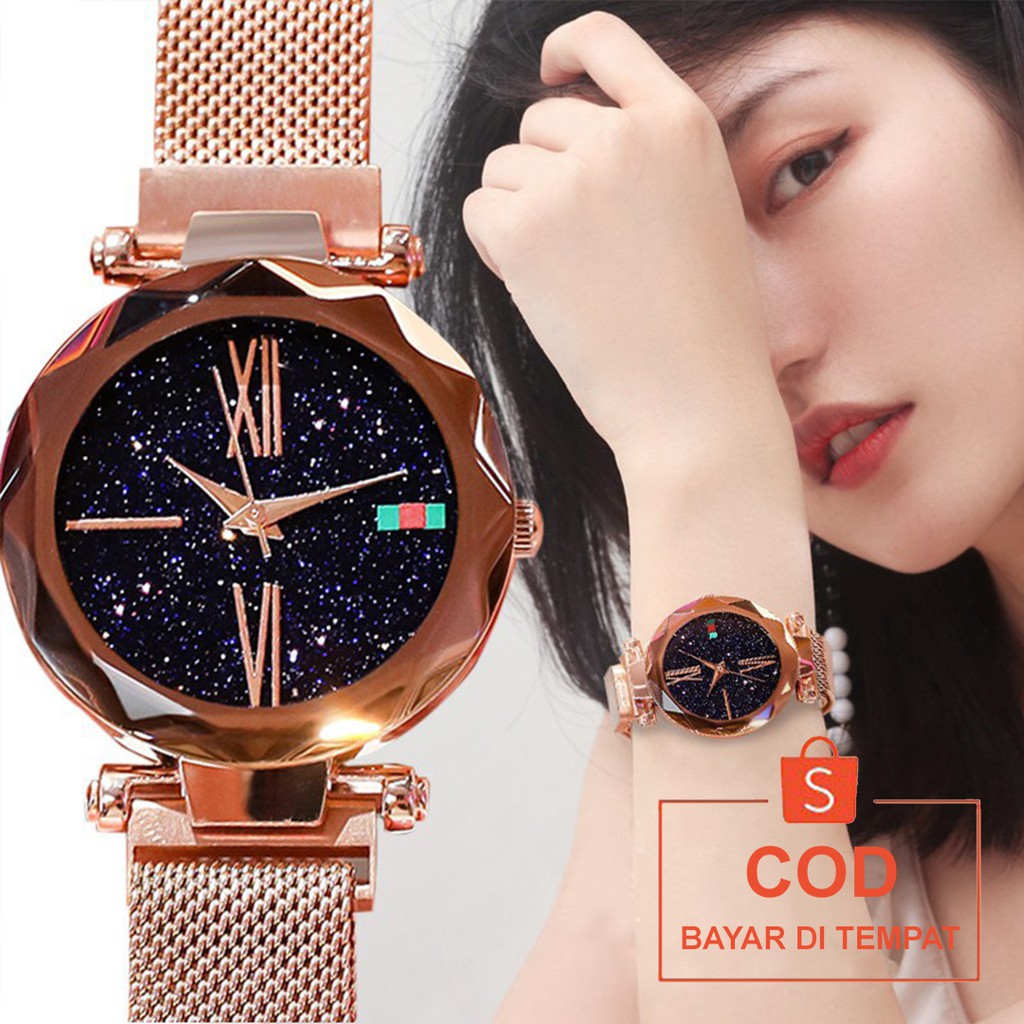 ✅COD Jam Tangan Rantai Magnet Analog Watch Aksesoris Fashion Korean Style Wanita Cewek Anti Air Murah Couple Original