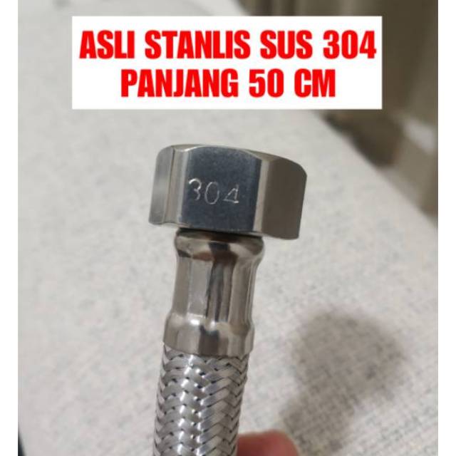 Selang flexibel uk 50 cm Selang Fleksibel Westafel Ukuran 40 Cm/ selang westafel cuci tangan onda stainless sus 304/ westafel dan closet bhn kuningan di croom