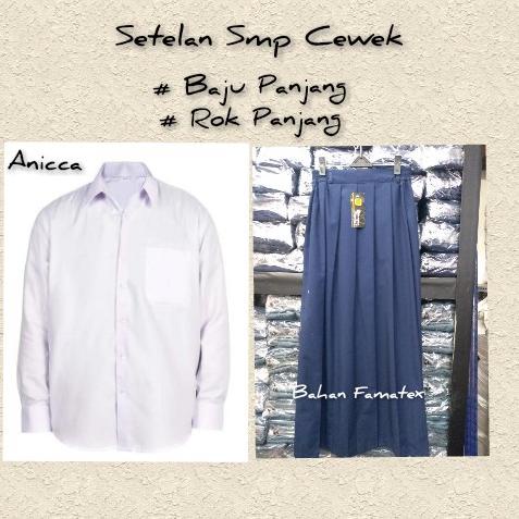 Setelan Smp Cewek Baju Panjang Rok panjang Seragam Sekolah