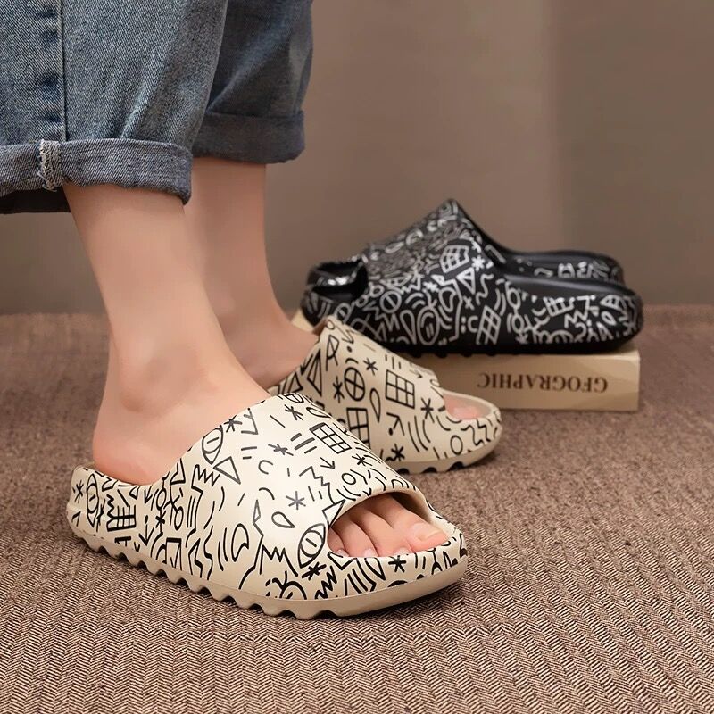 yeezy graffiti slides