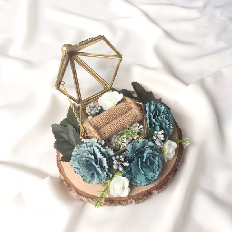 Kotak Cincin Terrarium / Ring Box / Ring Bearer / Kotak Cincin Seserahan / Mahar