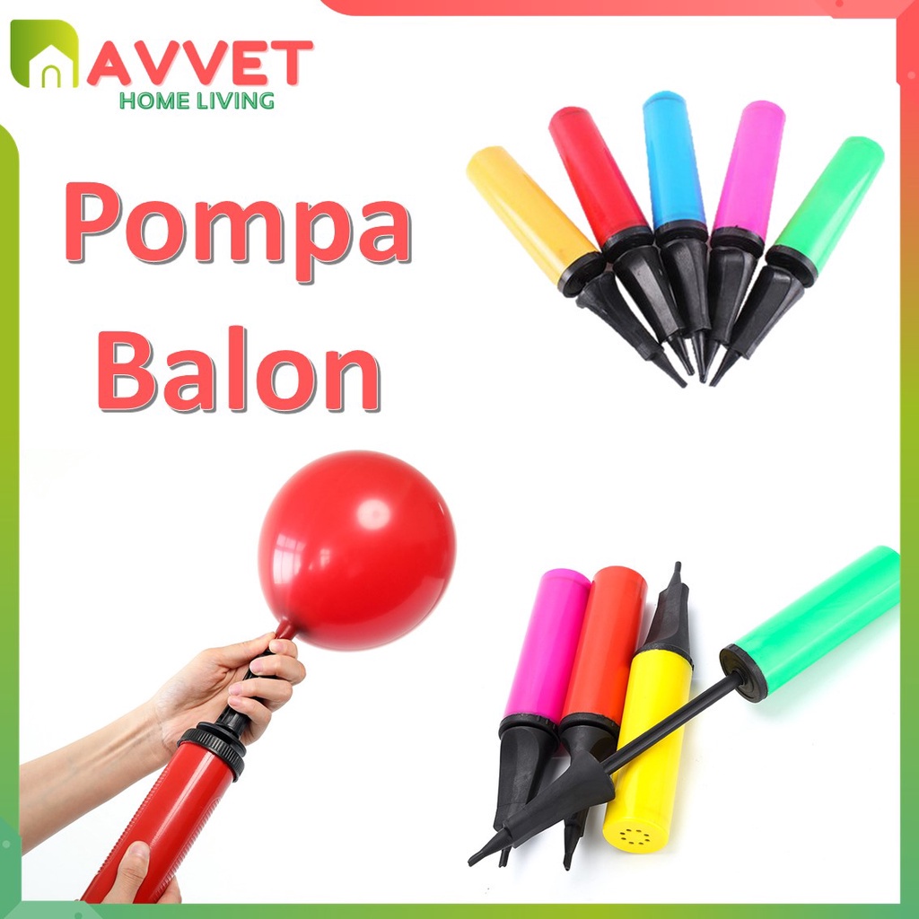 AVVET Pompa Balon Tangan Foil Manual Hand Pum Pompa Tangan Murah Pompa Balon Ulang Tahun Karet