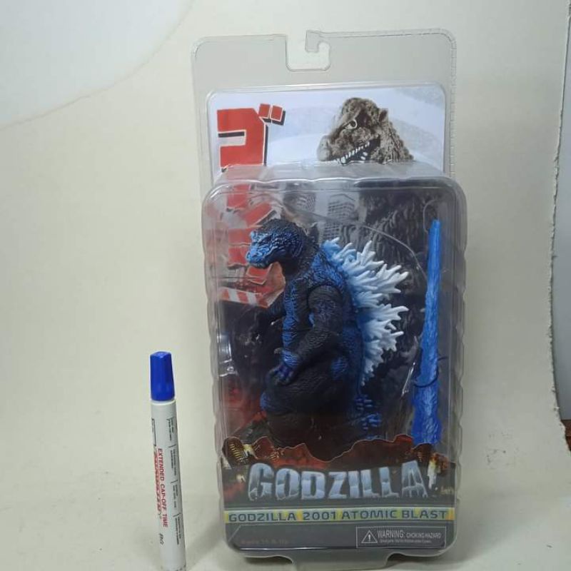 mainan neca godzilla movie series godzilla 2001 atomic blast komtinggi 7 inchfull artikulasiby neca 