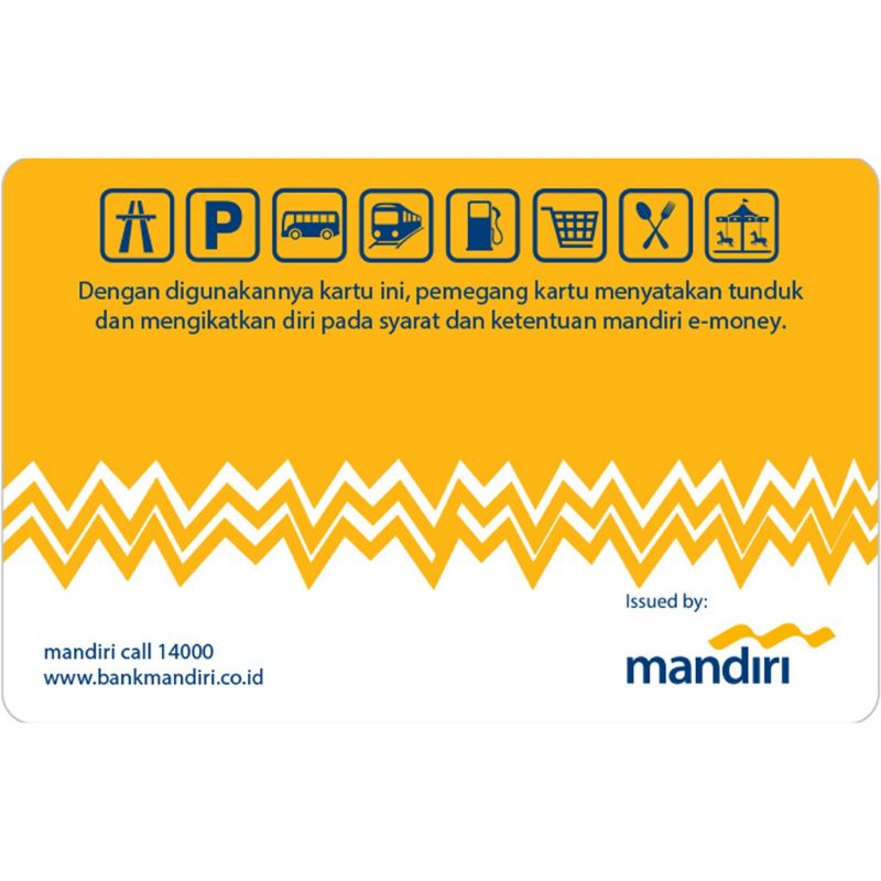 Mandiri eMoney Card INDONESIAKU BHINNEKA ORI /Like eTOLL Tapcash Flazz or Brizzi