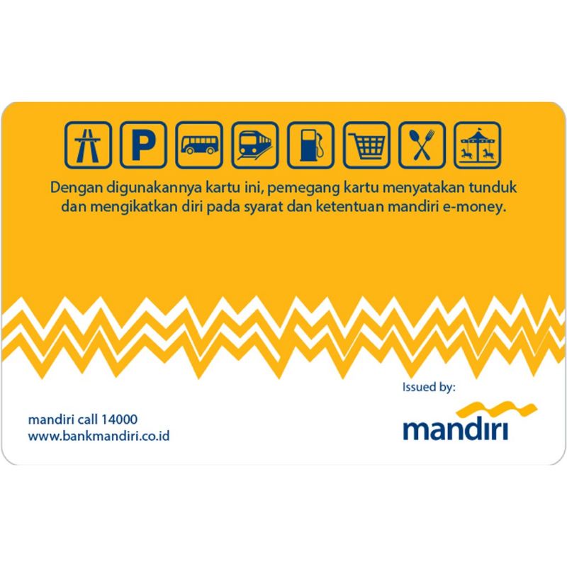 Mandiri eMoney Card INDONESIAKU BHINNEKA ORI /Like eTOLL Tapcash Flazz or Brizzi