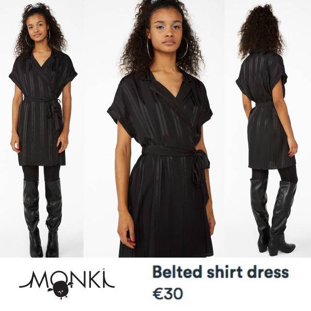 belted shirt dress monki