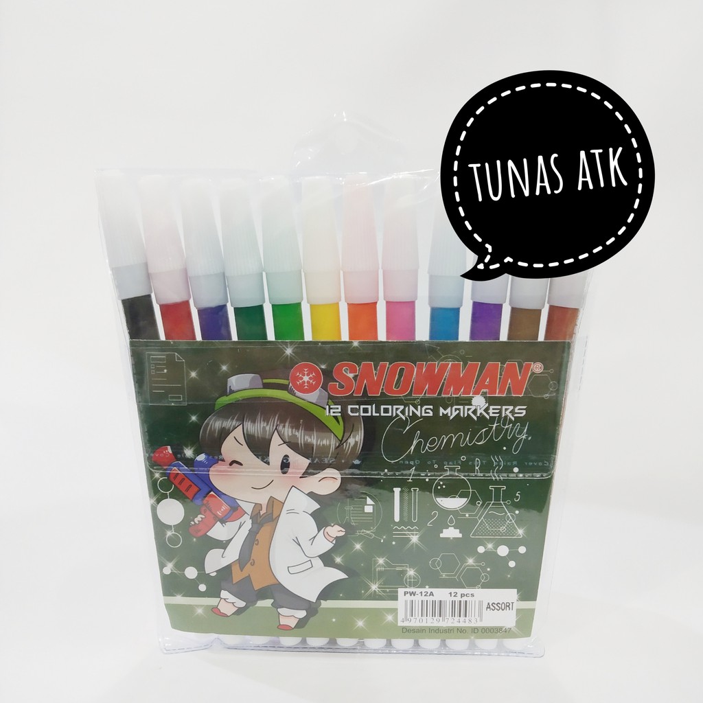 

SPIDOL SNOWMAN SET 12 WARNA