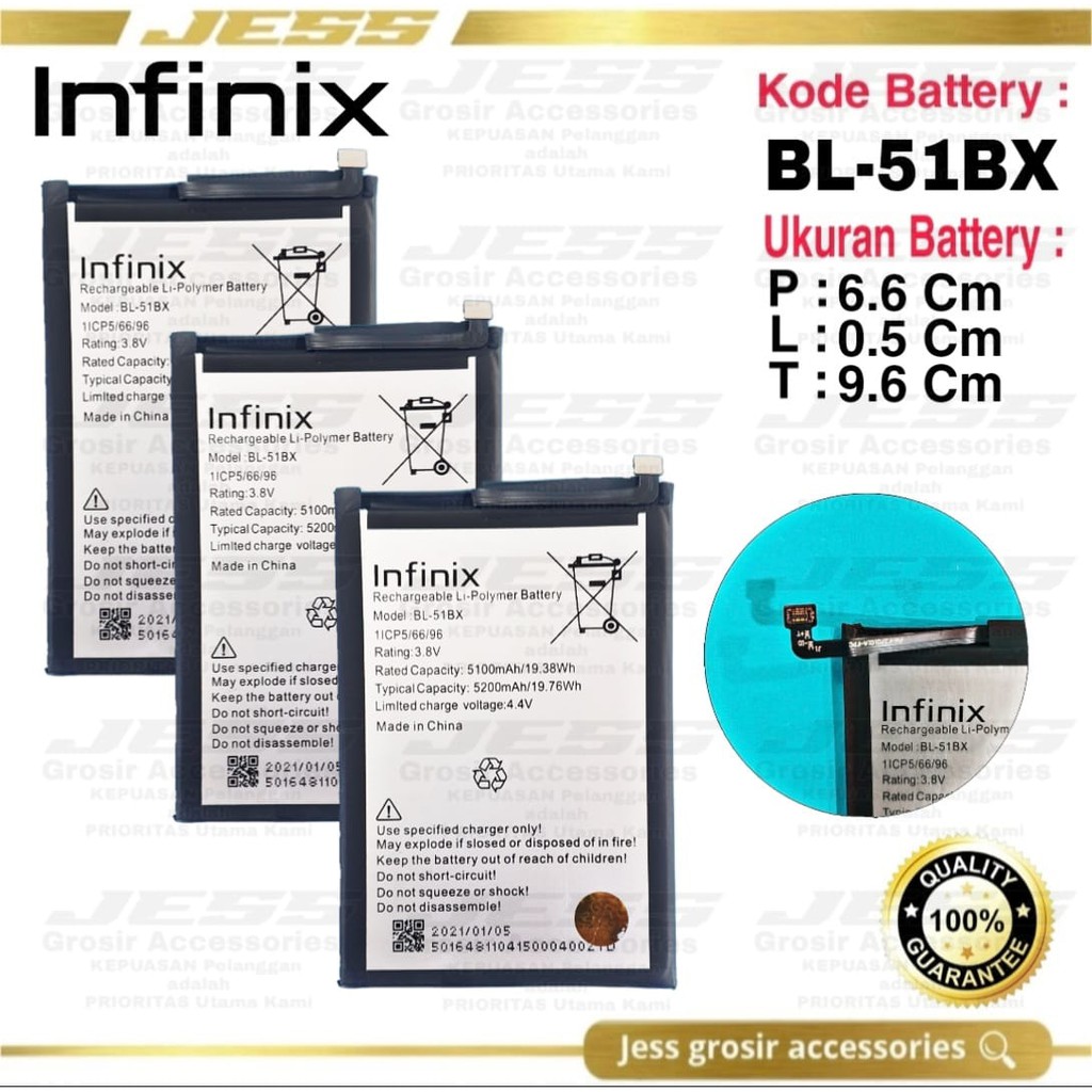 Baterai Battery Original Infinix Note 8 X692 Note 8i X683 X683B Hot 10 X682 X682C BL51BX BL-51BX