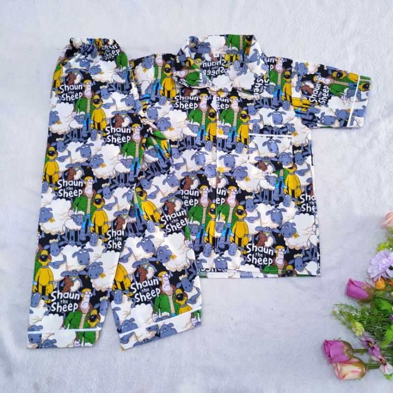 Piyama Anak 4 5 6 7 8 9 10 Tahun cewek cowok baju tidur motif Animasi Part 02