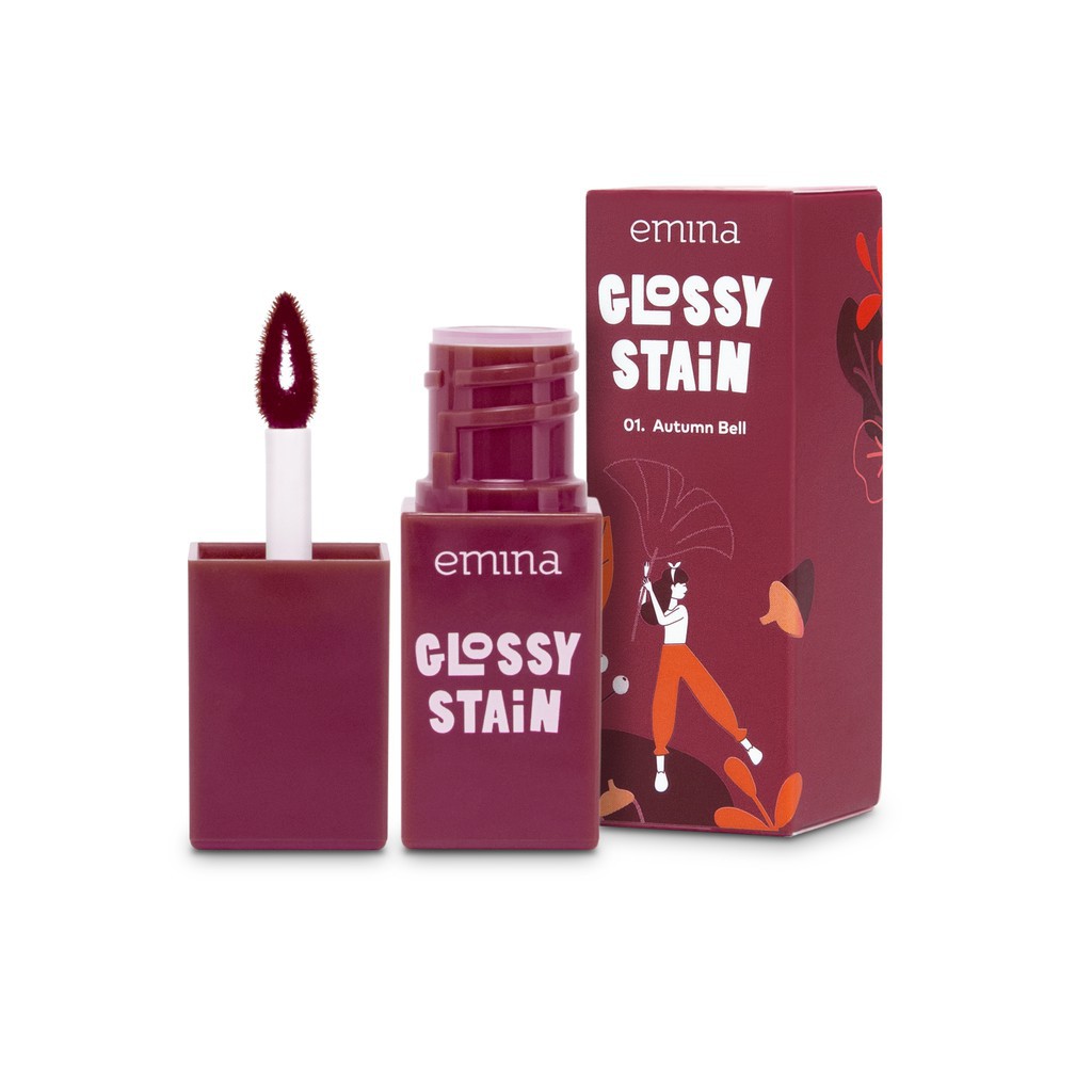 Emina Glossy Stain - EMINA LIP TINT -  LIP GLOSS NEW - BPOM