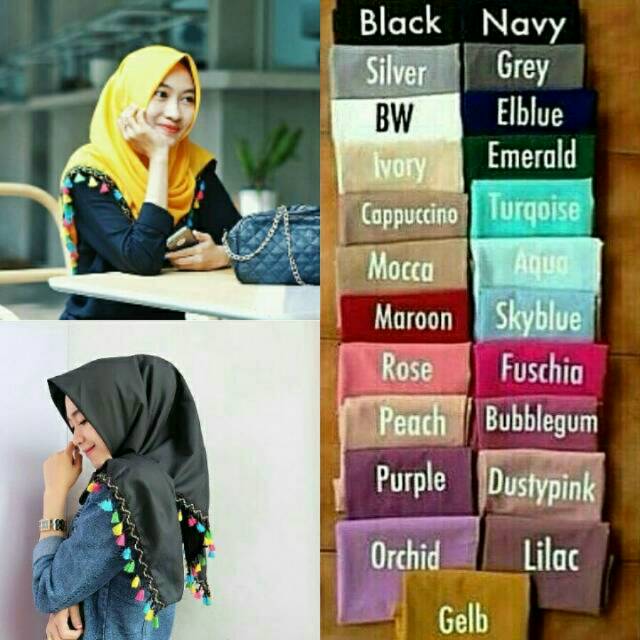 Hijab Tasel / jilbab tasel / Tasel Hijab