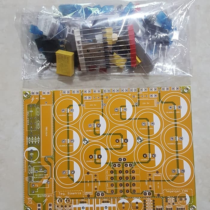 Kit PSU Dauble Layer 12 Elco komplit (tanpa elco besar) belum disolder