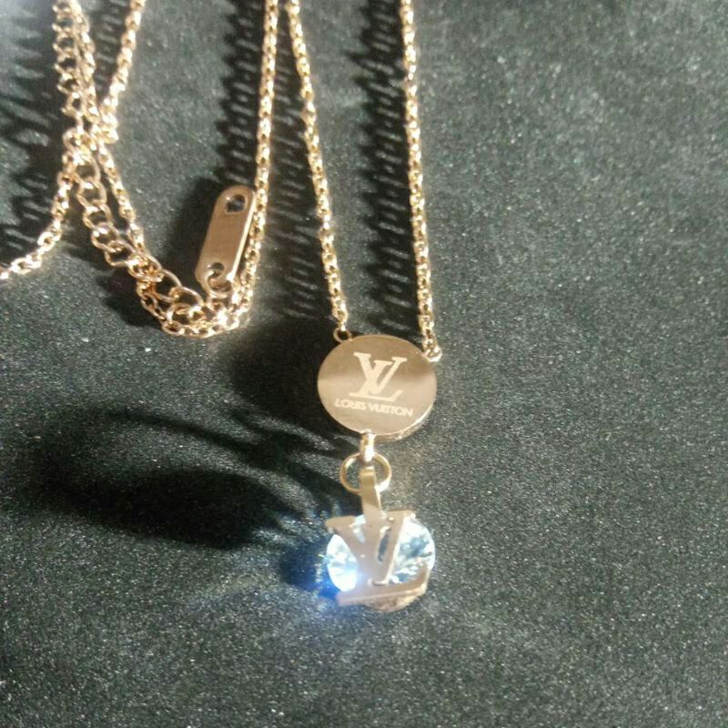 (COD) kalung wanita titanium lapis emas premium anti karat anti luntur rose gold model K14 premium
