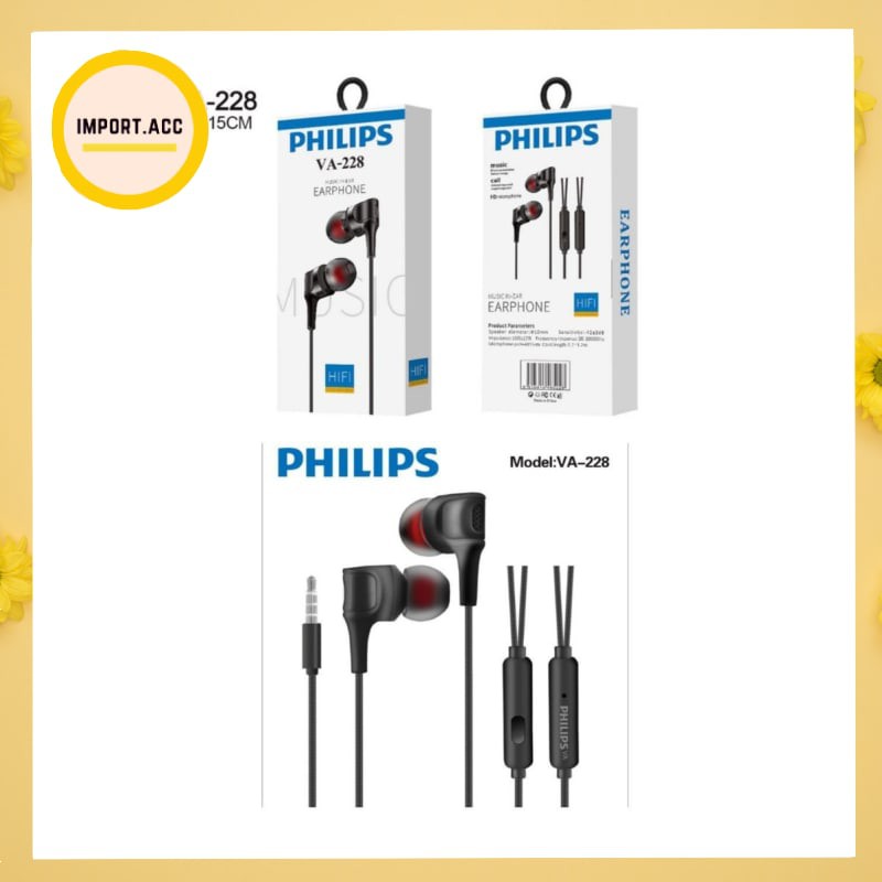 Earphone / Headset / Handsfree Philip 168 EXTRA BASS [import]