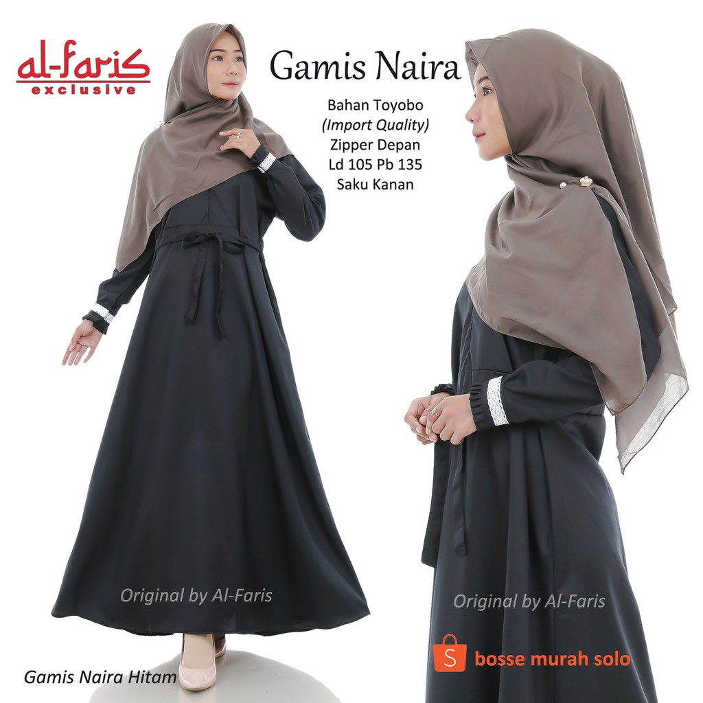 Gamis Toyobo List Renda Import Quality, Gamis Naira by Al Faris