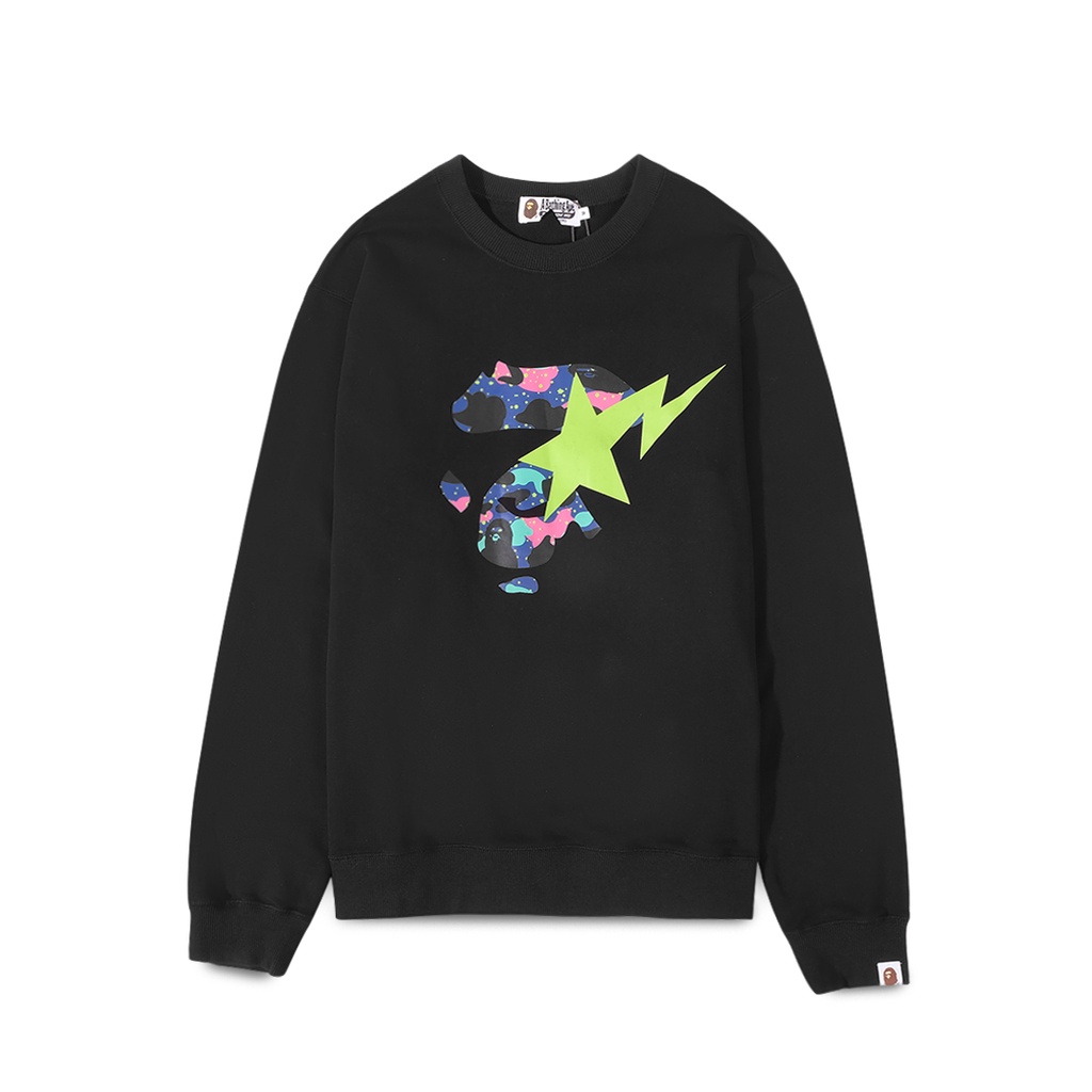 A Bathing Ape X Kid Cudi Crewneck Sweatshirt Black