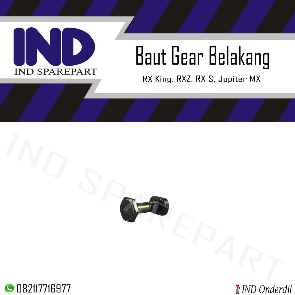 Baut/Baud Gear/Gir Belakang RX King &amp; Jupiter MX &amp; RXS &amp; RXZ &amp; RXKing