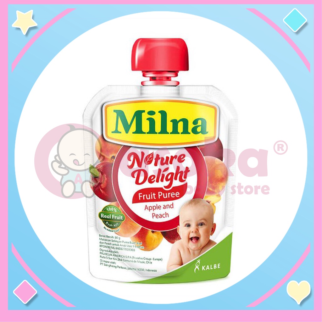 Milna Nature Delight Fruit Puree 80g Jus buah Bayi ASOKA