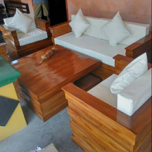 Set Kursi Sofa Tamu Minimalis Box Jati 3211 Mebel Jepara