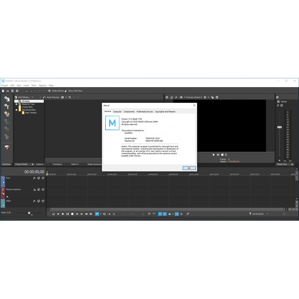 [FULL VERSION] Magix Vegas Movie Studio Platinum 17 - GARANSI AKTIVASI