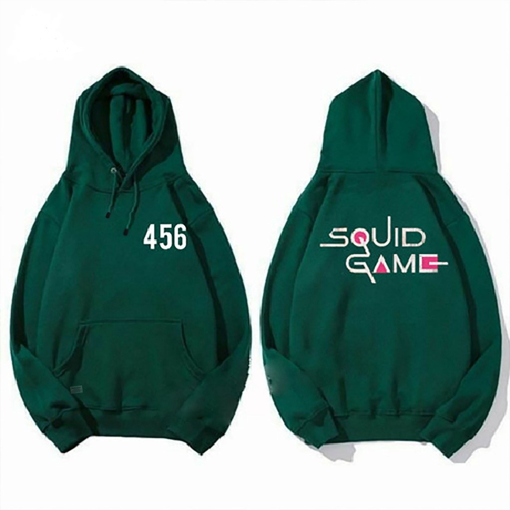 Sweater / Jaket Hoodie Jumper SQUID GAME Unisex - Fleece Premium (Bisa Custom Angka)