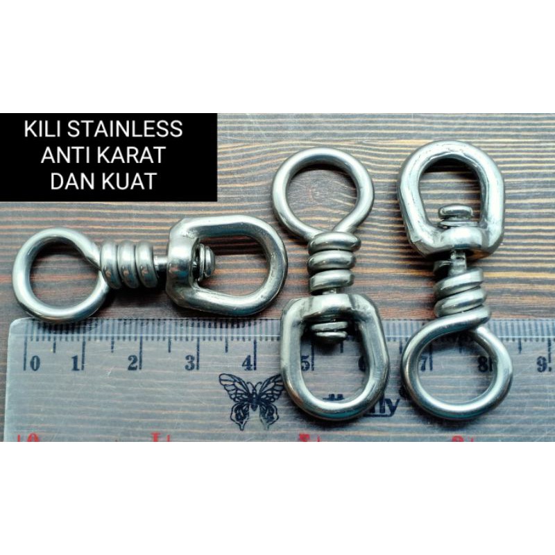KILI PANCING STAINLESS SWIVEL 4.5CM 13GRAM KILI STAINLESS STELL KILI BESAR KILI KUAT SWIVEL PANCING