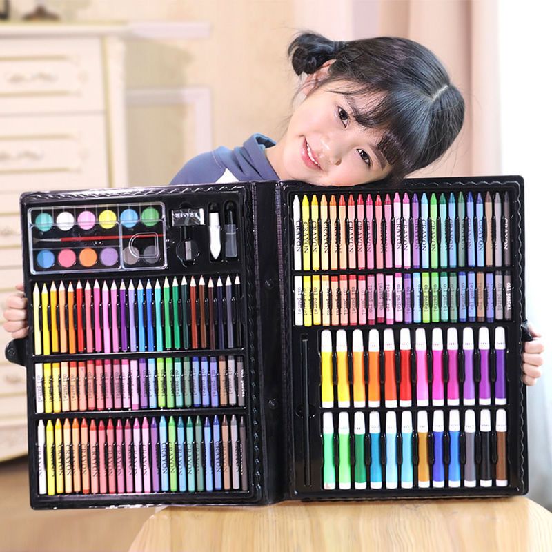 

krayon pensil warna set koper 150pcs