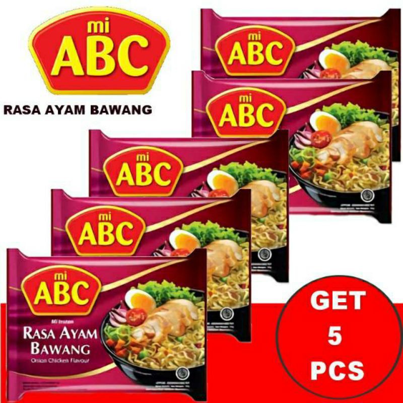

MIE ABC kuah ayam bawang 5pcs (5x65gr)