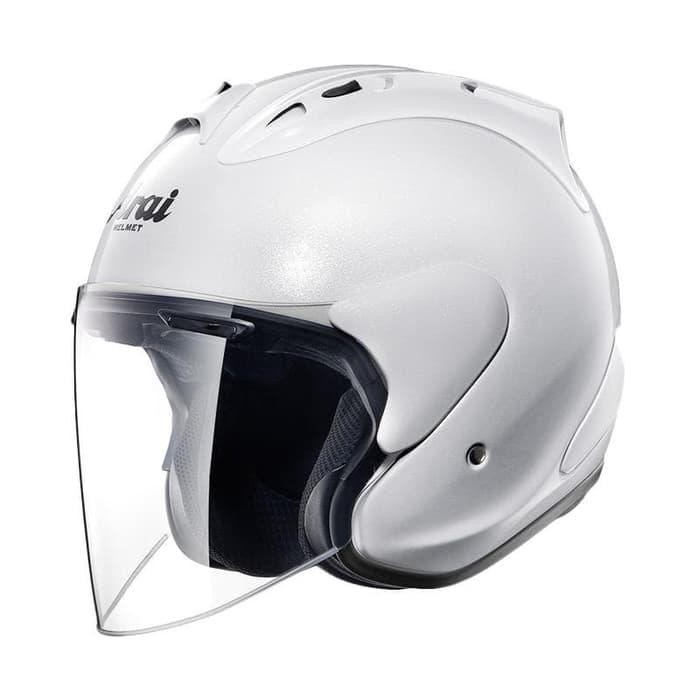 ARAI SZ-RAM 5 ORIGINAL SNI HELM HALF FACE - GLASS WHITE - PUTIH, SIZE XL TERBARU