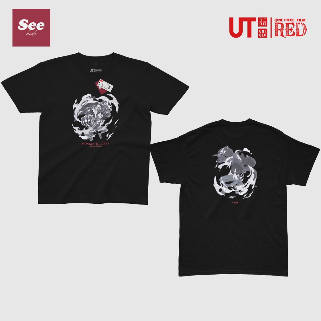 KAOS UNIQLO X ONE PIECE KAOS ANAK | KAOS ANIME ANAK | BAJU ONE PIECE UNIQLO KIDS SERIES FILM RED ONE