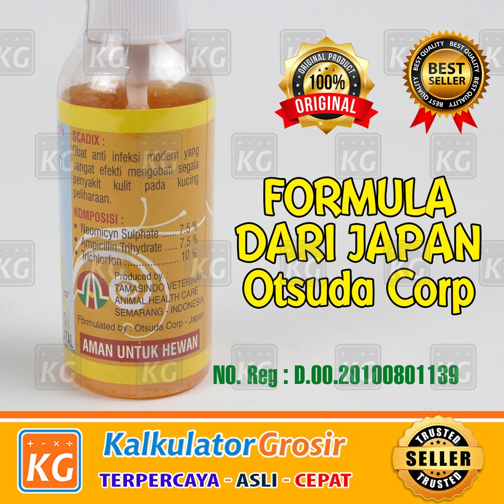 Scadix Cat and Dog Spray Anti Infeksi Kulit Scabies Demodex Kudix Kudis Gudig Luka Kucing Anjing Eksim Gatal Koreng