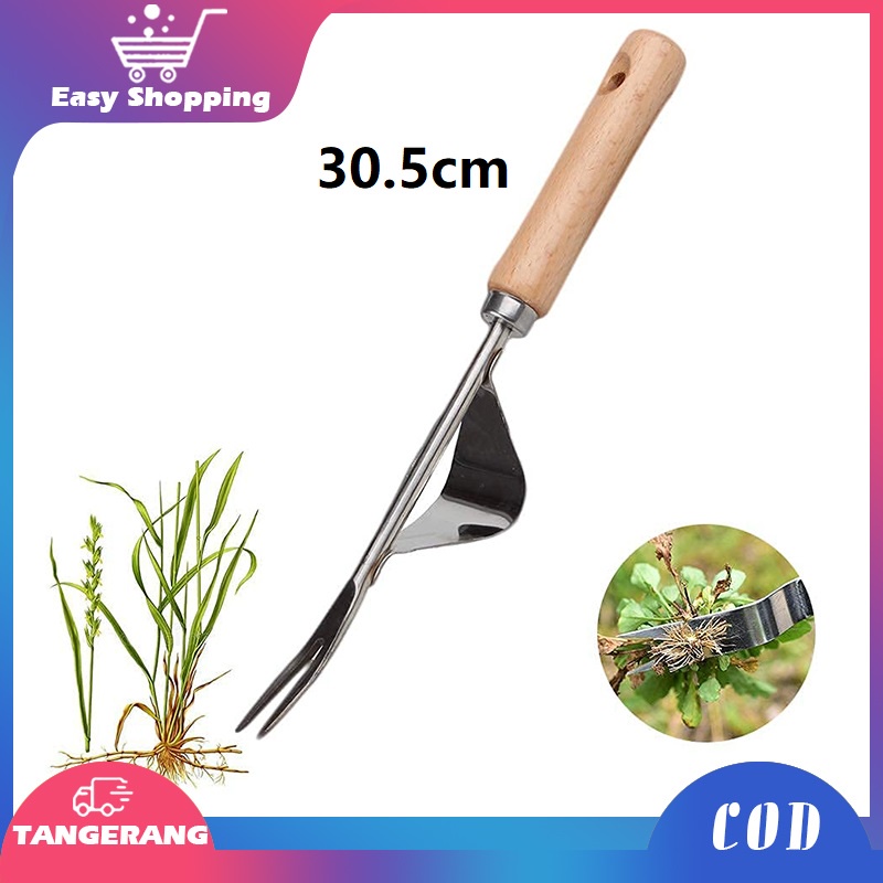 31cm Alat Pencabut Rumput Liar Stainless Manual Pencabut Rumput Akar Tanaman Liar Manual Untuk Berkebun